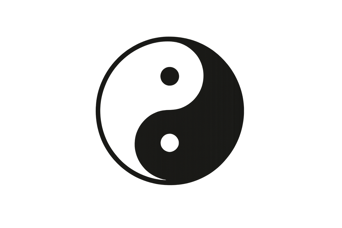 Pictogram van Yin en Yang logo